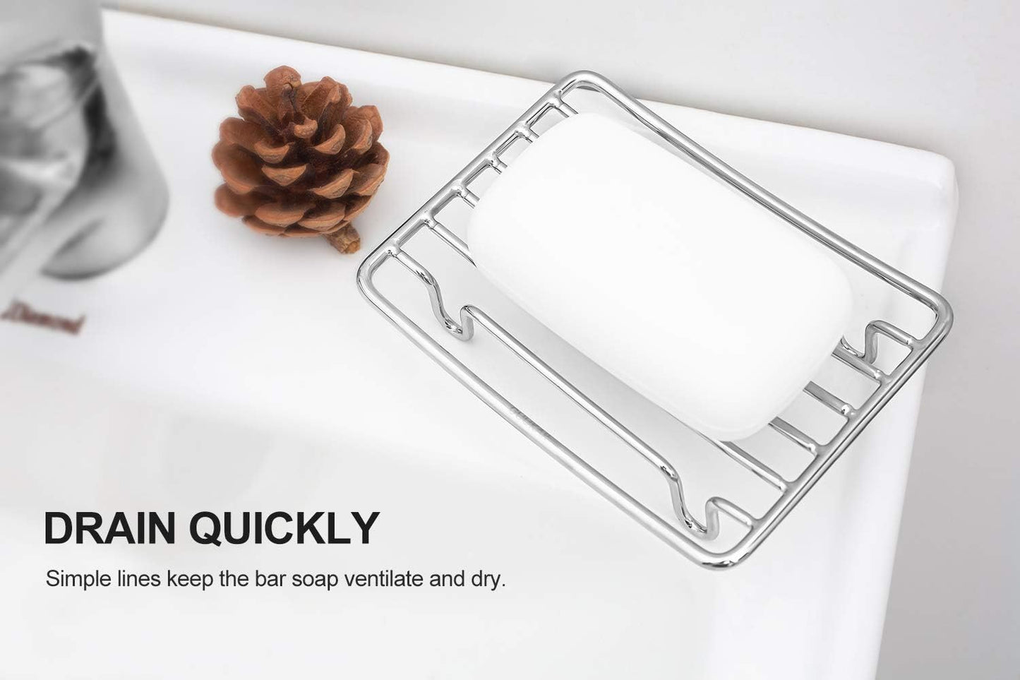 Stainless Steel Soap Dish β Rustproof Hollow Drain Soap Holder for Bathroom & Kitchen