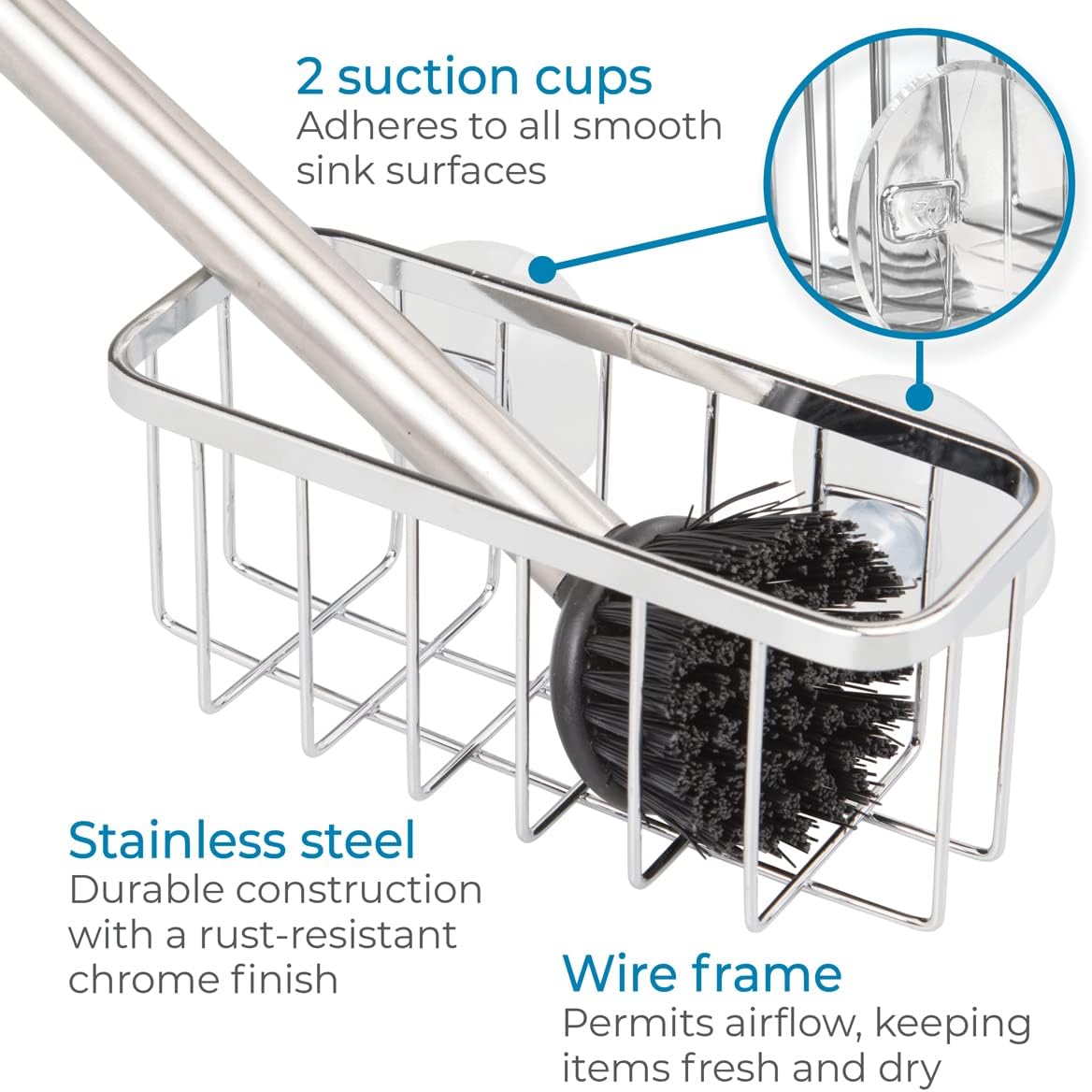 Stainless Steel Wall-Mounted Soap Basket ā 2 Pack Suction Cup Soap Holder for Bathroom & Kitchen