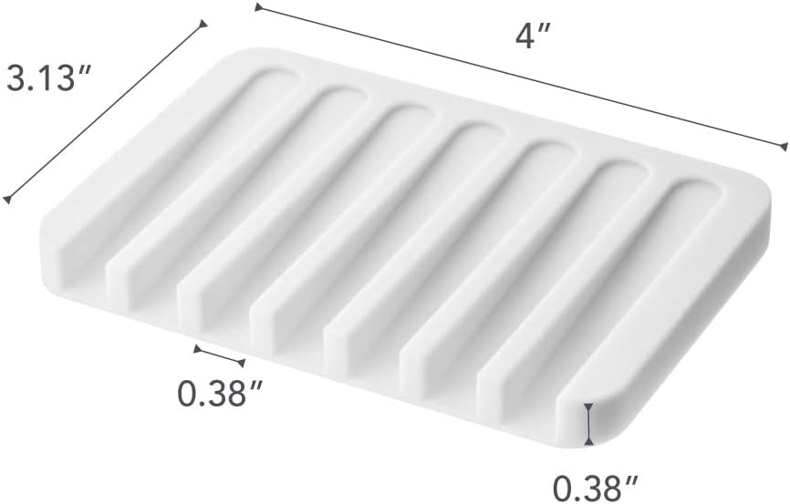 Silicone Soap Dish Pad – Quick Drain Non-Slip Soap Holder for Bathroom & Kitchen