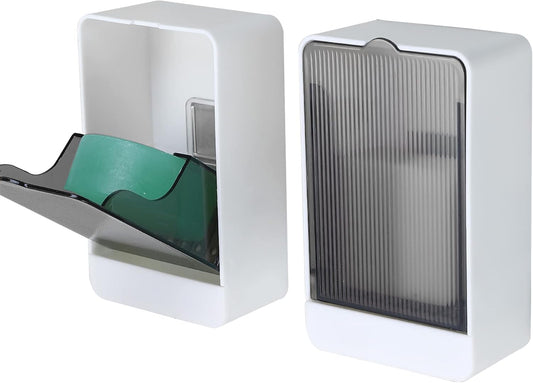 Rectangular Portable Soap Case – Waterproof Drainage Soap Box with Lid (2 Pack)