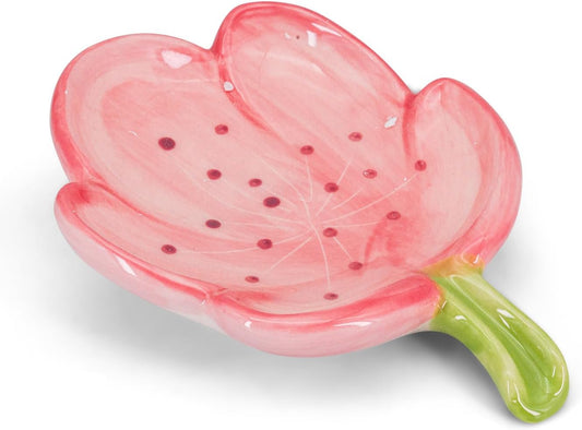 Creative Flower Shaped Ceramic Soap Dish – Cute Decorative Soap Holder for Bathroom & Home