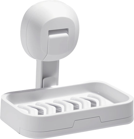 No-Drill Wall Mounted Soap Dish – Strong Suction Soap Holder, Up to 11 lbs