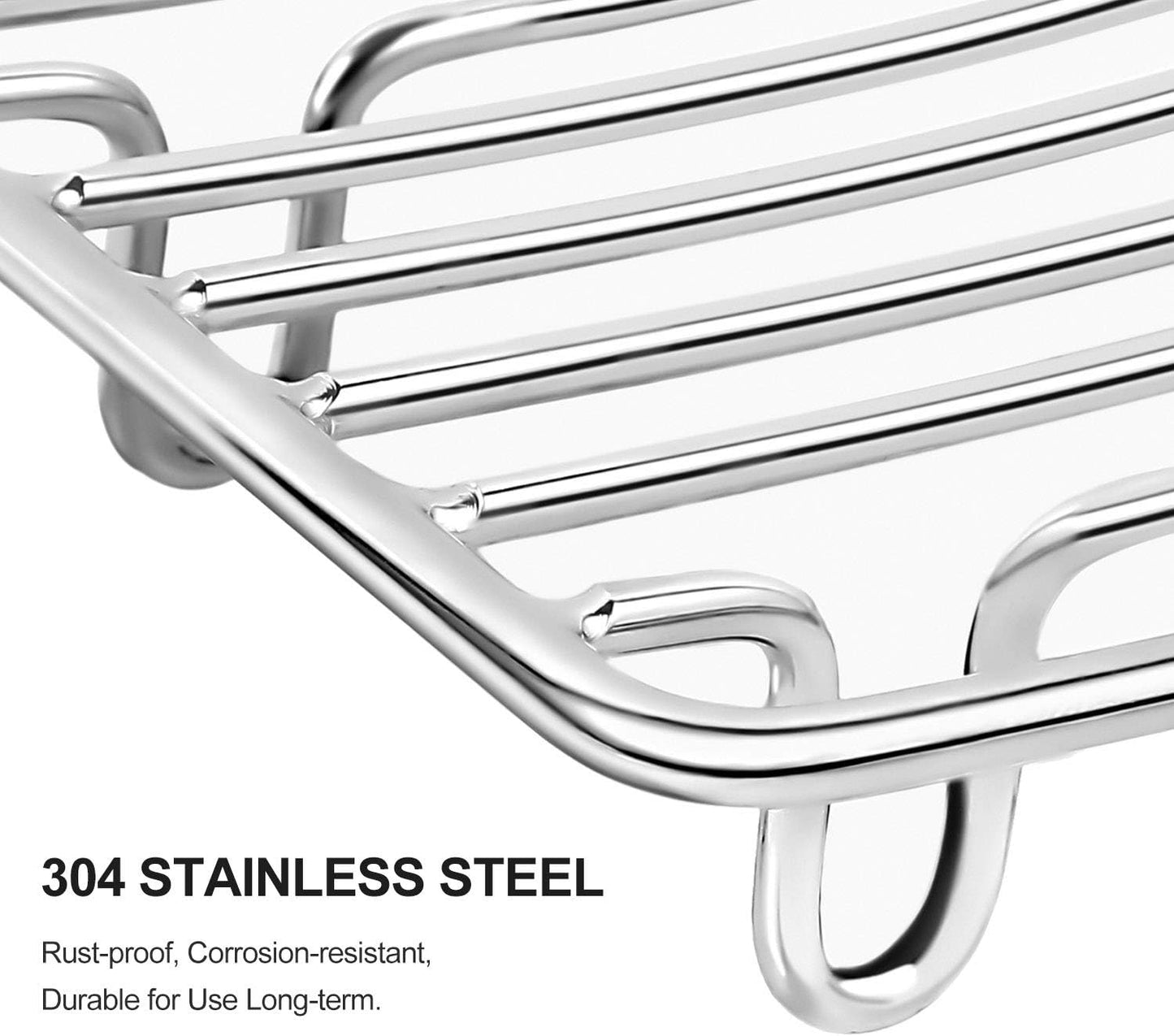 Stainless Steel Soap Dish – Rustproof Hollow Drain Soap Holder for Bathroom & Kitchen