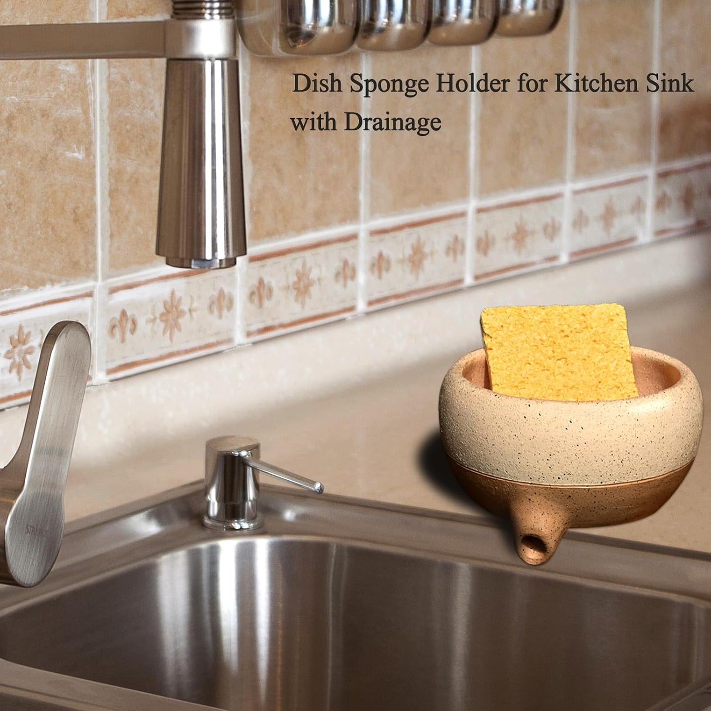 Ceramic Soap Dish with Drainage Spout – Handmade Soap Holder for Bathroom & Sink