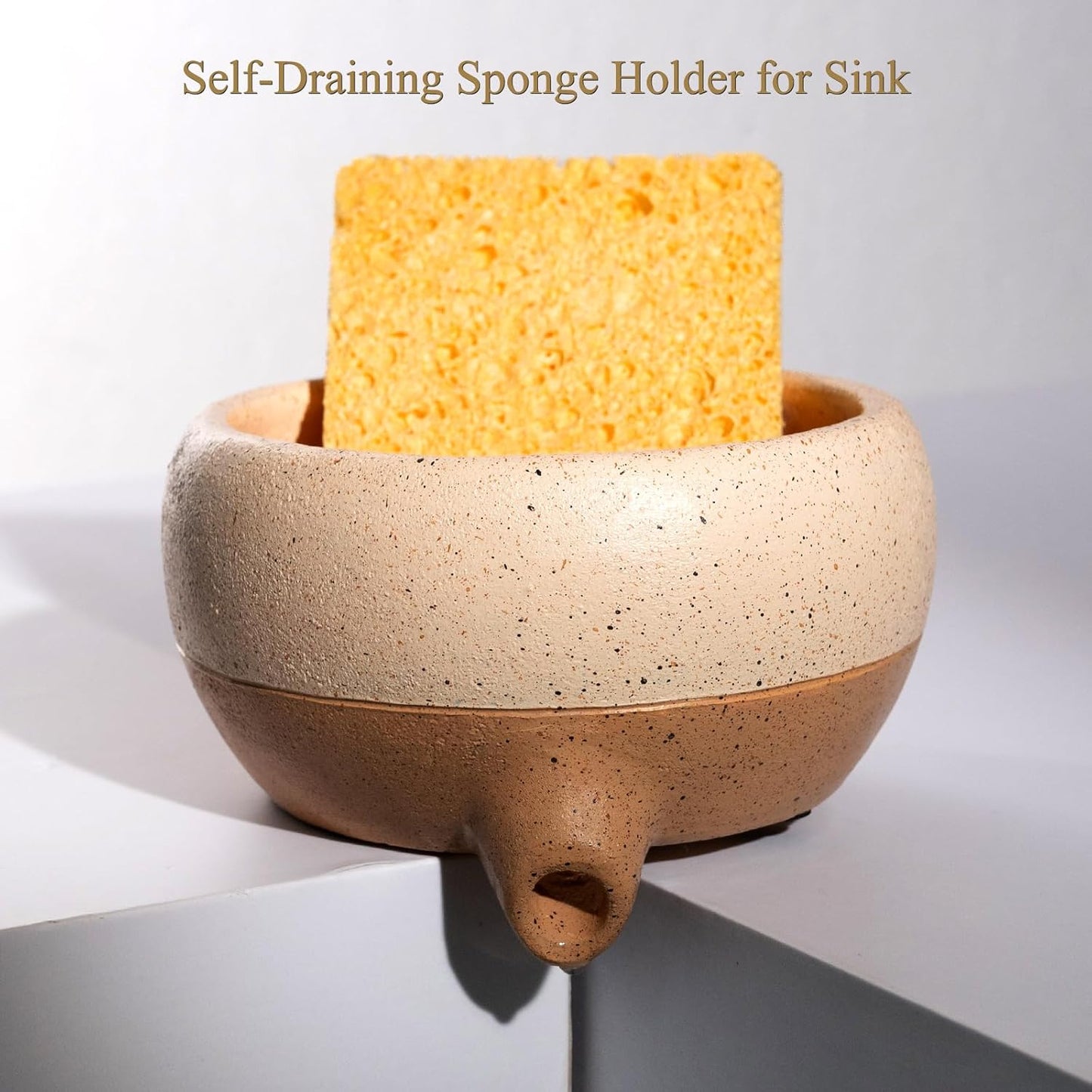 Ceramic Soap Dish with Drainage Spout – Handmade Soap Holder for Bathroom & Sink